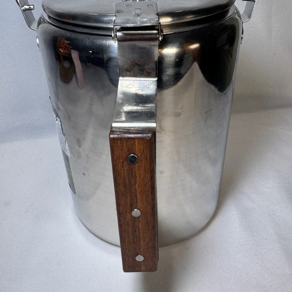 Ozark Trail 12-Cup Stainless Steel Coffee Pot Percolator Wood Handle 803-422-151